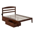 thumbnail image 2 of AFI Warren Solid Wood Traditional Full Bed w/ 2 Drawers in Walnut, 2 of 14