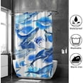 thumbnail image 4 of FREEAMG Shower Curtain,Watercolor Blue Whale Bathroom Curtain, Waterproof Fabric Shower Curtain for Bathroom Hotel Decoration, 66x72 inches, 4 of 6