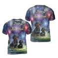 thumbnail image 3 of Happy New Year Dachshund Family Cheer Winter Midnight Firework All Over Print 3D Shirt Unisex Merch Wiener Dog Lover Gifts Idea - 02025, 3 of 6