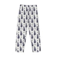 thumbnail image 4 of Kdxio Blue Leaves Print Men's Sleep Pajama Pant Lounge Pants with Pockets, 4 of 8