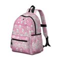 thumbnail image 2 of Kawaii Cat and Tea Pink Pattern Cute School Backpack with Padded Back and Adjustable Shoulder Straps 13.4"x11"x4.7", 2 of 5