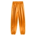 thumbnail image 4 of TiaoBug Men's Shiny Satin Bloomers Pants Elastic Waistband Loose Lantern Pants Belly Dance Trousers Orange M, 4 of 6