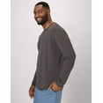 thumbnail image 2 of Hanes Moves Men's Long Sleeve Performance Tee Grey Encore L, 2 of 10
