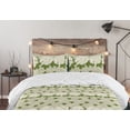 thumbnail image 5 of Ambesonne Chrysanthemum Down Alternative Quilt Comforter, Boho Modern Floral, Full, Pale Green Fern Green, 5 of 5