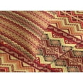 thumbnail image 4 of Ambesonne Abstract Quilted Bedspread Set 3 Pcs, Aztec Folk Ornament, Queen Size, Orange and Yellow, 4 of 5