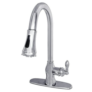 Kingston Brass  Classic Chrome Single Handle Faucet with Pull Down Spout