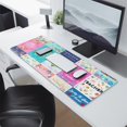 thumbnail image 2 of Long Mouse Pads for Desk,Pioneer Flower Floral Print Pattern Desk Mats on Top Of Desks, Desk Mouse Pad Extra Large with 3mm Non-Slip Base and Stitched Edge for Gaming,Office,Work,Home 31.5"x11.8", 2 of 6