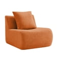 thumbnail image 4 of GVCXZBSS Armless Sofa with Pillow Teddy Fabric-Orange, 4 of 6