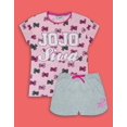 thumbnail image 2 of Jojo Siwa Girls Pink Short Sleeve Short Leg Pyjama Set, 2 of 6