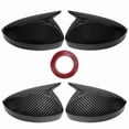 thumbnail image 4 of 1 Pair M Rearview Mirror Cover Side Reversing For Volkswagen VW Tiguan MK2 2017 - 2022 Rear View Mirror Trim Caps Gloss Black, 4 of 6