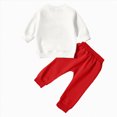 thumbnail image 4 of NOLDARES Baby Boy Toddler Fall Clothes Print Long Sleeve Pullover Tops + Pant Sets Toddler Winter Outfits 2-Piece Clothing Set(Watermelon Red,2-3 Y), 4 of 8