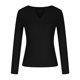 thumbnail image 3 of Pntutb Mujer Moda Color Sólido Cuello En V Cómoda Camiseta Suelta Manga Larga Blusa Casual tops Pntutb Pntutb-4087, 3 of 5