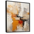 thumbnail image 2 of Designart "Yellow Black Abstract Fractal Expressions" Modern Floater Framed Wall Art Print, 2 of 7