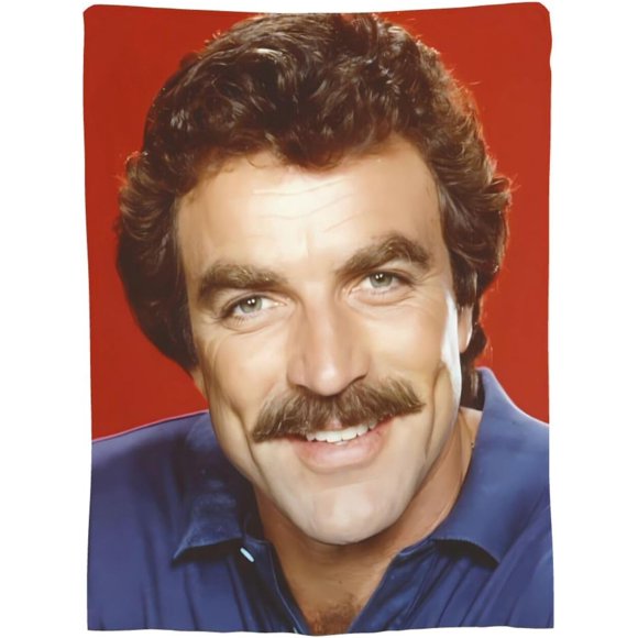 Tom Selleck Blanket Air Condition Quilt Characters Memories Youth of Rock Band Soft Warm Blanket 40"x30"