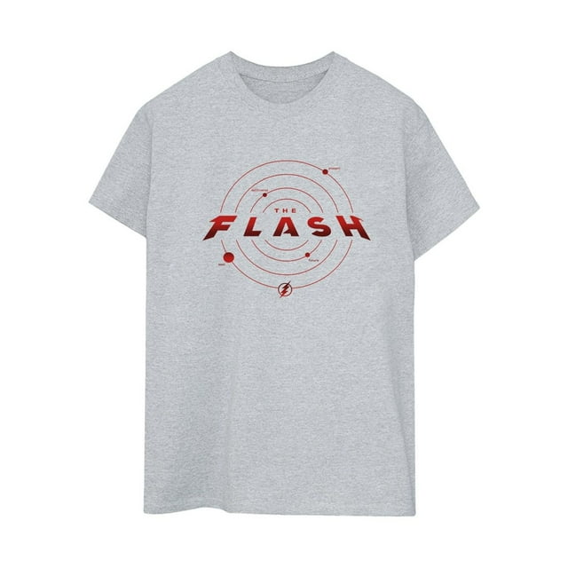 DC Comics T-Shirt Boyfriend en Coton pour Femmes The Flash Multiverse Rings