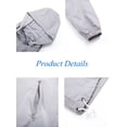 thumbnail image 6 of FUTATA Men's Full Zip Hooded Waterproof Windbreaker Raincoat, Comfortable Men's Casual Outerwear, Black/Grey, 6 of 9