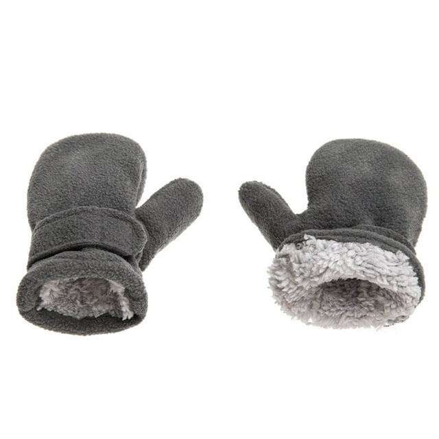 Inteprter 1 par de manoplas para niños, funda para los dedos de invierno, cubiertas para los dedos forradas, cómoda manopla para niños, manopla para Suministros térmicos Gris Inteprter HA060203-09B