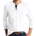 thumbnail image 1 of Mens T Shirt Men Spring Casual V-Neck Solid Long Sleeve Tee Shirt Top T-Shirts For Men, 1 of 5