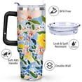 thumbnail image 3 of Colorful Flowers 40 OZ Tumbler Cup with Lid and Straw for Water Iced Tea Coffee Smoothie and More, 3 of 5