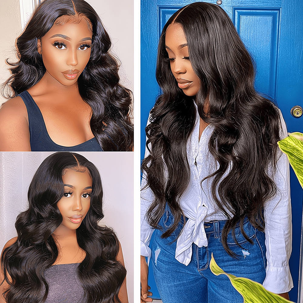DOPI Body Wave Frontal Wig 13x4 Lace Front Wigs for Women Human Hair 180% Density Glueless Brazilian Virgin Hair Natural Col
