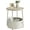 Cream White, variant on LILEA Collection - Small Round Side End Table, Modern Nightstand with Fabric Basket, Ebony Black and Slate Gray ULET223B01