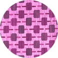 thumbnail image 1 of Ahgly Company Indoor Round Abstract Pink Contemporary Area Rugs, 8' Round, 1 of 4