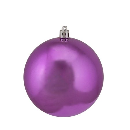 Shiny Purple Shatterproof UV Resistant Christmas Ball Ornament 4 ...