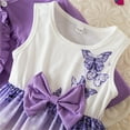 thumbnail image 5 of Piuwrlz Back to School Dress Sets for Schoolgirl Long Sleeved Jacket and Skirt Set New Printed Skirts Suits Purple Size 2 Years, 5 of 9