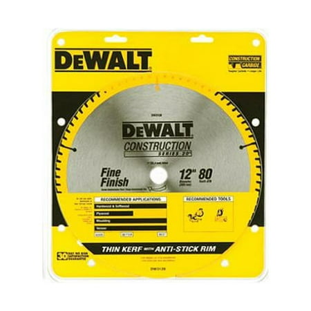 UPC: 0885911740579 | DeWalt DWA11280 Carbide-Tipped Circular Saw Blade  80-Tooth x 12 In. – Quantity 1