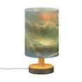thumbnail image 2 of Ocean Blue Table Lamp for Desk Nightstand Lamp with USB Modern Gifts for Bedroom Living Room Kids Room, 2 of 7