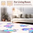thumbnail image 2 of ODIKA 8'x10' Machine Washable Non-Slip Area Rug, Abstract Unicorn with Prism Highlights High Traffic Rug, Pink, 396255, 2 of 7