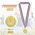 thumbnail image 2 of Uxcell 2 Inch Gold Award Medals Metal Winner Medals with Neck Ribbon Trophy Style for Team Sports Games Party Favors 18 Pieces, 2 of 7