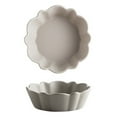thumbnail image 1 of Qeeadeea Small Round Baking Dish Set Of 2, Colorful Ceramic Pie Pan, Round Pie Dish, Morandi Color Tableware-gray-15x15x4.5cm, 400ml, 1 of 7