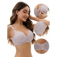 thumbnail image 3 of Unique Bargains Lace Front Closure Pumping Maternity Bra D 40 Taro Purple, 3 of 6
