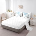 thumbnail image 5 of Erosebridal Blue Bowknot Bedding Comforter Set for Girls, Monogrammed S Full Bedding Set, Reversible 7 Pieces, 5 of 6