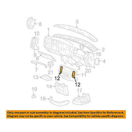 Dash Air Vent-AC A/C Heater Duct Outlet Louvre Right 1BZ641DVAA