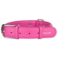 thumbnail image 3 of Collar Glamour Pink with Flowers Leather Collar - Large, 3 of 3