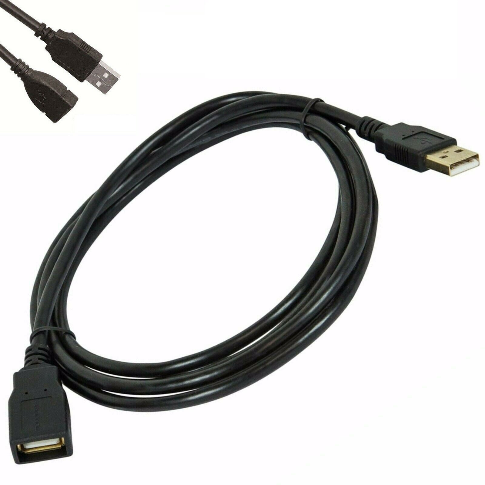 Simyoung 1.5M 5FT USB 2.0 Type A Male/Female Extension Cable for Computer Printer PC Cord BLACK