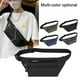 thumbnail image 5 of Hukapapa Riñonera impermeable bolsa de mensajero tendencia al aire libre correr deportes ocio teléfono móvil bolsa de pecho gris, 5 of 5