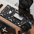thumbnail image 2 of Long Mouse Pads for Desk,Black White Gothic Hand Bat Eye Pattern Desk Mats on Top Of Desks, Desk Mouse Pad Extra Large with 3mm Non-Slip Base and Stitched Edge for Gaming,Office,Work,Home 35.4"x15.7", 2 of 6