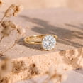 thumbnail image 5 of Rosec Jewels IGI Certified Lab Grown Diamond Solitaire Engagement Ring 3 Carat - E-VS1 Quality - With Jewelry Box, 10K Yellow Gold, US 6.50, 5 of 8