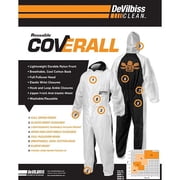 DeVilbiss CLEAN 803599 Reusable Coverall, 3X-Large, White, Nylon