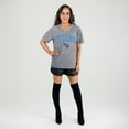 thumbnail image 3 of Women's Gameday Couture Gray Tennessee Titans Relaxed Iconic Edge Rhinestone V-Neck T-Shirt, 3 of 4