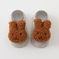 thumbnail image 2 of Dongfang Toddler Socks Cute Plush 3D Bunny Curly Knitted Low Cut Snow Socks Breathable Daily Comfortable Baby Boots Socks, 2 of 3