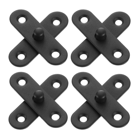 4Pack 360 Degree Rotating Pivot Hinges, 57 x 16.3mm Concealed Hinge, Black