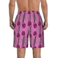 thumbnail image 3 of Naloa Tulips Flowers Men's Beach Shorts, Surfing shorts, Swim trunks, Quick Dry Swim Trunks for Surfing Beach Fun - X-Large, 3 of 9