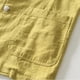thumbnail image 4 of Camisa de hombre de color liso con cuello y mangas tres cuartos - Lino, bolsillo con botón, trabajo/ocasión, 4 of 4