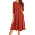 thumbnail image 1 of Vestido midi GRACE KARIN 2025 Primavera-Verano, corte A, manga 3/4, 1 of 6