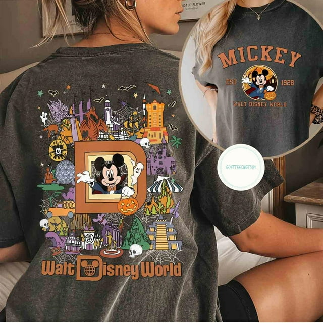 Vintage Disney Halloween Tous les Personnages Chemise - comme sur l'Image - 3TG