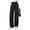 Black, variant on Fantaslook Womens Wide Leg Sweatpants High Waisted Baggy Pants Fashion Drawstring Athletic Sweatpants with Pockets